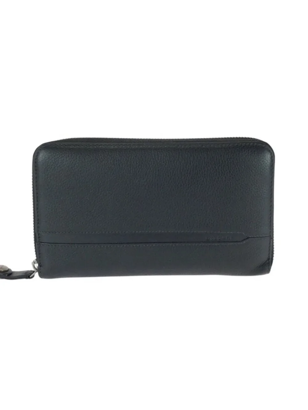 Bvlgari Octo Black Leather Wallet Zip Around